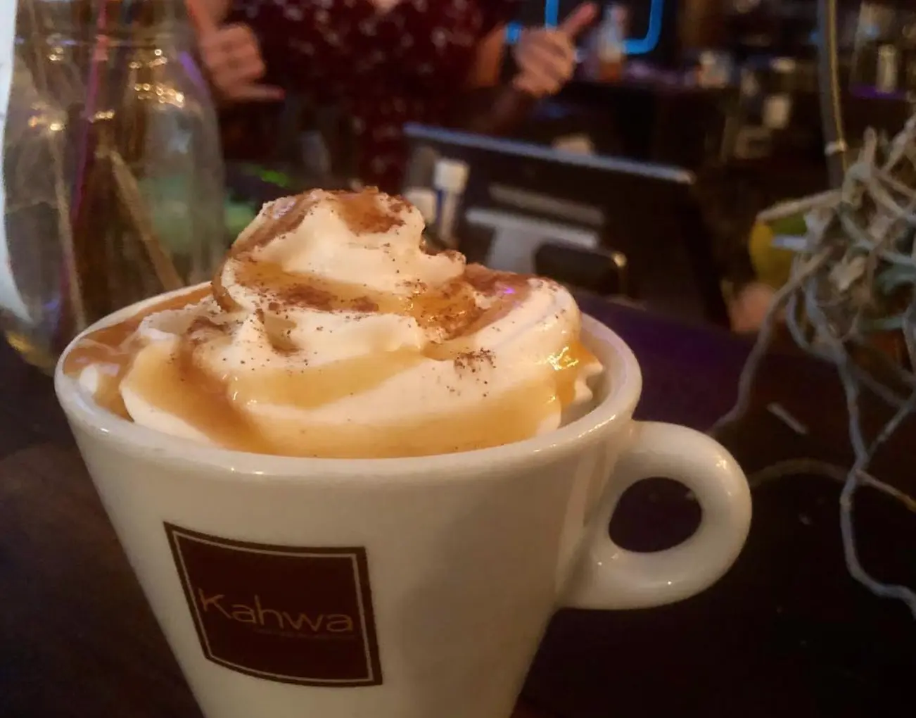 Caramel-topped coffee